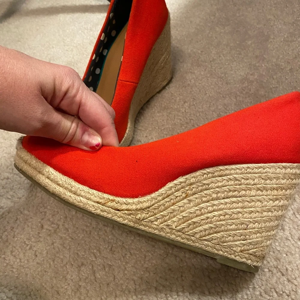 Merona Red Espadrille Wedge Flats